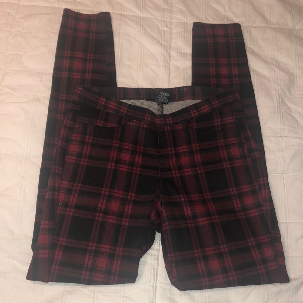 Black and Red Plaid leggings